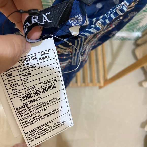 IMARA Indigo Cotton Kurta. - Picture 7 of 7